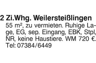 Wohnung mieten in 89604 Allmendingen, 2 Zi. Whg