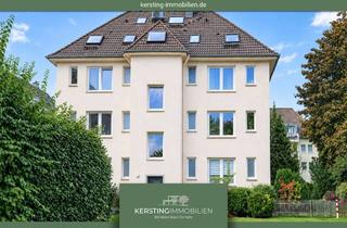 Wohnung kaufen in 47809 Oppum, Krefeld Oppum: Charmante Maisonette-Wohnung mit 3 Zimmern, freigelegten Holzbalken und großem Balkon