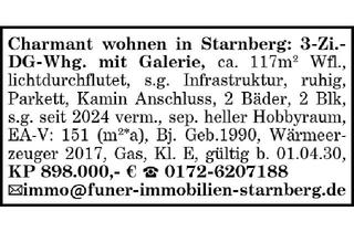 Wohnung kaufen in 82319 Starnberg, Starnberg: 3-Zi. DG-Whg.