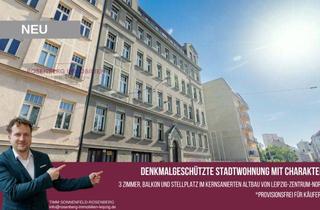 Wohnung kaufen in Berliner Straße 58 WE01, 04105 Leipzig, Altbau mit Geschichte: 3 Zimmer mit Stellplatz im sanierten Denkmal – provisionsfrei für Käufer