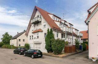 Wohnung kaufen in 89160 Dornstadt, Dachgeschossflair trifft Wohnkomfort: 3,5 Zi. mit Balkon und Tiefgaragenstellplatz