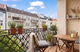 Wohnung kaufen in Prenzlauer Berg, 10407 Prenzlauer Berg, Erstbezug nach Renovierung: 2-Zimmer-Altbauwohnung mit Südloggia im Bötzowviertel