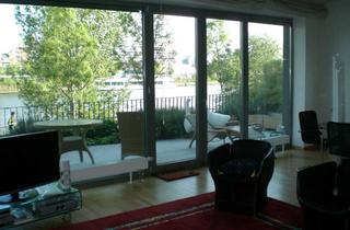 Wohnung mieten in 60327 Gutleutviertel, Exklusives Wohnen im Westhafen mit traumhafter Terrasse und Mainblick - teilmöbliert