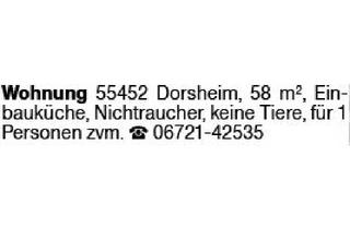 Wohnung mieten in 55452 Dorsheim, Mietwohnungen, Bad Kreuznach