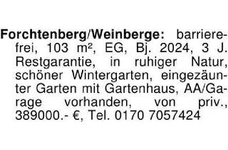 Wohnung kaufen in 74670 Forchtenberg, Forchtenberg/Weinberge: barrierefrei, 103 m², EG, Bj. 2024, 3 J.