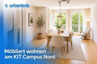 Immobilie mieten in Brüsseler Ring, 76344 Eggenstein-Leopoldshafen, Möblierte 4-Zimmer-Wohnung nahe KIT Campus Nord