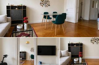 Immobilie mieten in Dotzheimer Straße 64, 65197 Wiesbaden, Stilvolle möblierte 3-Zimmer-Altbauwohnung mit 2 Balkonen – langfristige Untervermietung