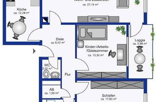 Wohnung kaufen in 55128 Bretzenheim, Großzügige 3-Zimmer Wohnung mit Loggia und TG-Stellplatz in begehrter Lage