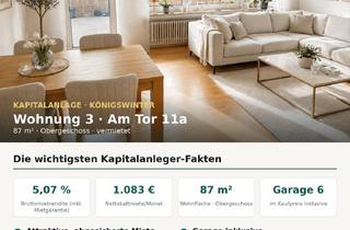 Wohnung kaufen in 53639 Königswinter, Kapitalanlage mit sofortigen Mieteinnahmen: 2-Zimmer-Wohnung mit Garage in Königswinter
