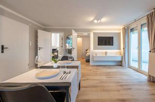 Wohnung mieten in Brockenbergstrasse, 71088 Holzgerlingen, Einziehen & ankommen: Stilvoll möbliertes Apartment mit eigener Veranda und Wärmepumpe (EEK A)