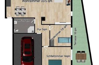 Wohnung mieten in 42655 Solingen-Mitte, Neuwertige Wohnung mit drei Zimmern und Terrasse in Solingen