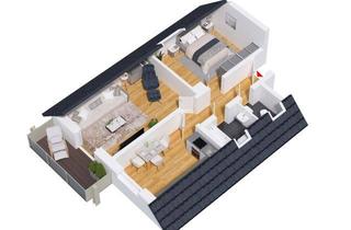 Wohnung kaufen in 93138 Lappersdorf, Top renovierte DG-Wohnung mit 2 Zimmern, Wohnküche und schönem Balkon