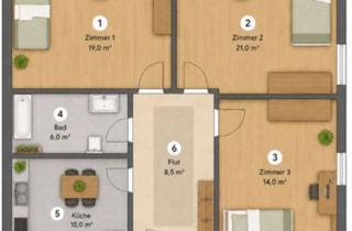 Immobilie mieten in Reichsgrafenstraße, 42119 Elberfeld, Möblierte 3er-WG in der Südstadt | Renoviert | Strom & WLAN inklusive