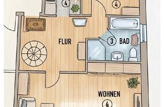 Wohnung mieten in Bornwischen, 23795 Bad Segeberg, Großzügige 3-Zimmer-Wohnung mit Balkon & neuem Bad in SE