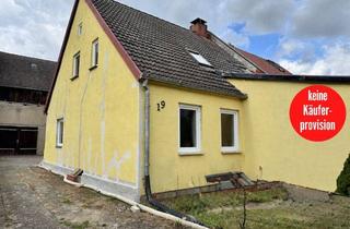 Doppelhaushälfte kaufen in 16307 Gartz (Oder), HORN IMMOBILIEN ++ kleines Haus für kreative Handwerker bei Gartz (Oder)