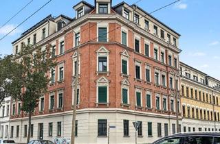 Wohnung kaufen in 04357 Mockau-Süd, Leipzig-Mockau: stilvolle 2-Zimmer-Altbauwohnung im 3. Obergeschoss eines denkmalgeschützten Altbaus