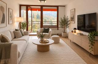 Wohnung mieten in Oswald-Zobel-Str. 11, 76332 Bad Herrenalb, Stufenlose 2,5-Zi-Wohnung mit Balkon und Ausblick plus Schwimmbad in Bad Herrenalb