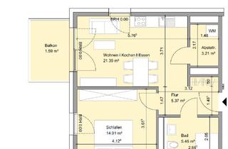 Wohnung mieten in Hölderlinstraße 2a, 74855 Haßmersheim, 2-Zimmer Eckwohnung mit unverbaubarem Blick aus allen Fenstern