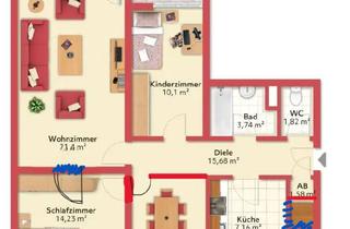 Wohnung mieten in 80993 Moosach, Helle und großzügige 4-Zimmer-Wohnung mit Balkon in bester Lage – ideal für Familien!
