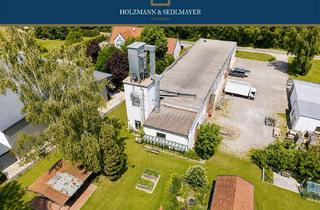 Gewerbeimmobilie kaufen in 84183 Niederviehbach, Gewerbehalle trifft auf Viehbach-Idyll: Halle, Wohnen & Grün direkt am Wasser in Niederviehbach