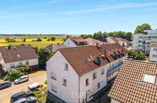 Wohnung kaufen in 64331 Weiterstadt, GRÜNE FELDRANDLAGE IN WEITERSTADT – Dachgeschosswohnung mit 3 Zimmern und Balkonblick