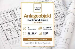 Anlageobjekt in 44227 Barop, Vorveröffentlichung: 8 Apartments in Uni-Nähe – Faktor 17,66