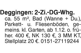 Wohnung mieten in 73326 Deggingen, Deggingen 2-Zi.-DG-Whg.