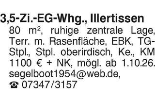 Wohnung mieten in 89165 Dietenheim, 3,5-Zi.-EG-Whg., Illertissen