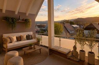 Wohnung kaufen in 79299 Wittnau, Dachgeschosswohnung mit 4 Zimmern und Loggia – Hohe Decken mit wunderschöner Aussicht