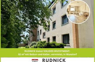 Wohnung kaufen in 31515 Wunstorf, RUDNICK bietet SOLIDES INVESTMENT: 82 m² mit Balkon und Keller, vermietet, in Wunstorf