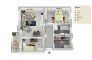 Wohnung mieten in 29451 Dannenberg, Frisch renovierte 3-Zimmer-Wohnung mit neuer Einbauküche & Balkon