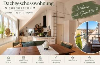 Wohnung mieten in Schubartstraße, 70806 Kornwestheim, Kompaktes Wohnen: 1-Zimmer-Dachgeschosswohnung in Kornwestheim