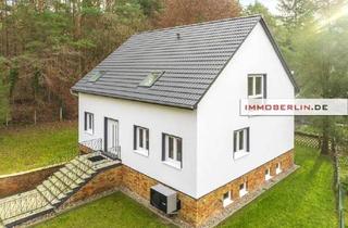 Haus kaufen in 16775 Stechlin, IMMOBERLIN.DE - Ersteinzug! Sehr attraktives Haus mit Südterrasse, Garage & Sonnengarten