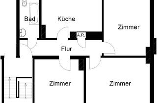 Wohnung mieten in Hackländerstr. 31, 49074 Gartlage, WG-geeignet und stadtnah: gut geschnittene 3-Zi.-Whg. mit Küche und Bad