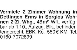 Wohnung mieten in 72581 Dettingen, 2-Zi.-Whg.