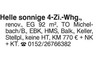 Wohnung mieten in 74544 Michelbach an der Bilz, Helle 4-Zi.-Whg.