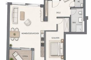 Wohnung mieten in 72461 Albstadt, Moderne 2-Zimmer-Wohnung mit Loggia und Stellplatz – energieeffizient & sofort bezugsfertig