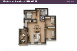 Wohnung mieten in Dr.-Bruder-Straße 16, 63179 Obertshausen, Obertshausen: Erstbezug / H16-WE 01