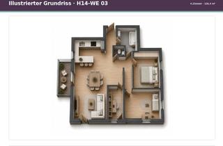 Wohnung mieten in Dr.-Bruder-Straße 14, 63179 Obertshausen, Obertshausen: Erstbezug / H14-WE 03