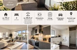 Wohnung mieten in Hundhausenstraße, 41515 Grevenbroich, 2-Zimmer-Wohnung mit großer Dachterrasse, Aufzug und Tiefgarage
