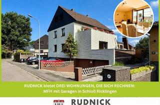 Haus kaufen in 30826 Garbsen, RUDNICK bietet DREI WOHNUNGEN, DIE SICH RECHNEN: MFH mit Garagen in Schloß Ricklingen