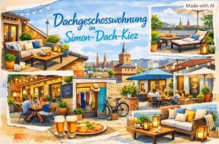 Wohnung kaufen in 10243 Friedrichshain, Exklusive Dachgeschosswohnung (Baujahr 2015) mit zwei Terrassen im Simon-Dach-Kiez!