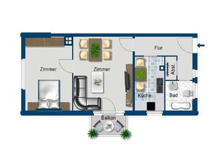 Wohnung mieten in Janischweg 21, 13629 Siemensstadt, 2 Zimmer mit Tageslichtbad und Balkon