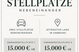 Garagen kaufen in Bertha-Uhl-Kamp, 22607 Groß Flottbek, 2 Garagenstellplätze nebeneinander in Hamburg (22609) zu verkaufen