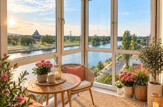Wohnung mieten in Sarajevo- Ufer 24, 39106 Alte Neustadt, Lieblingsplatz mit Wasserblick – helle Wohnung mit verglastem Balkon