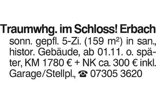 Wohnung mieten in 89155 Erbach, Erbach 5 Zi. Whg