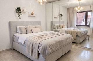 Immobilie mieten in 55246 Mainz-Kostheim, Modern möblierte 2-Zimmer-Wohnung mit Balkon & Kamin – Wohnen auf Zeit