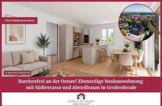 Wohnung kaufen in 23775 Großenbrode, Barrierefrei an der Ostsee! Ebenerdige Neubauwohnung mit Südterrasse und Abstellraum in Großenbrode