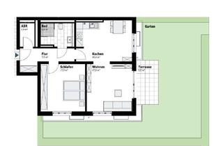 Wohnung mieten in Heinrich-Bierwes-Str., 47259 Hüttenheim, bezugsfertiger Neubau - 2-Zimmer-EG. Wohnung mit Terrasse und Garten – barrierearm