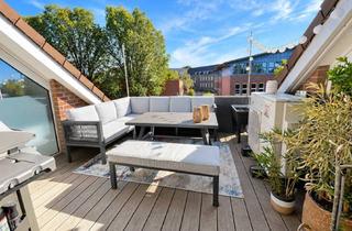 Wohnung kaufen in Hopfenstraße 55, 47441 Moers, Wohnen über den Dächern von Moers – großzügige Maisonette mit Dachterrasse, Kamin & Sauna